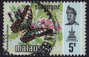 Malaysia Selangor - 1977 - Scott #130b - used - Butterfly