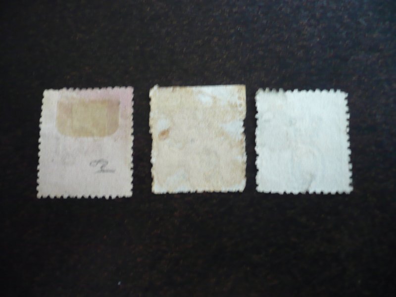 Stamps - Queensland - Scott# 66, 67, 69 - Used Partial Set of 3 Stamps
