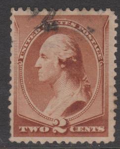 USA 1883 Sc#210 2c Red Brown Washington Fine Used