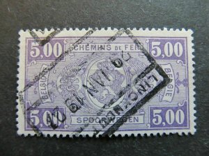 A3P22F158 Belgium Parcel Post and Railway Stamp 1923-40 5fr used-