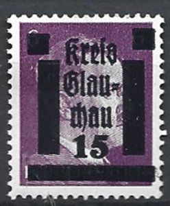 COLLECTION LOT 21935 GERMANY GLAUCHAU SW#5 MH 1945