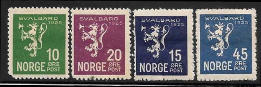 Norway 111 - 114 mh 2013 SCV $25.00 have perf issues  -  17350