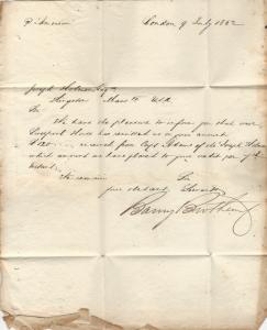 Great Britain, 1852 Stampless Cover, with Letter, To Kingston, MA, Rare Markings