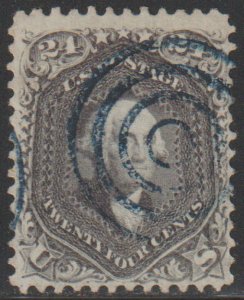 MALACK 78b VF, blue bulls eye cancel, Rich Color! c1759