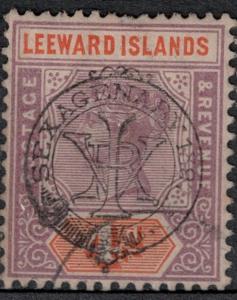 Leeward Islands 1897 SC 12 Used CV $80