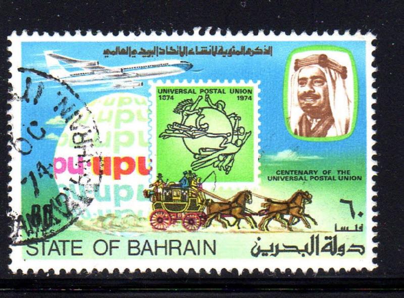 BAHRAIN #207  1974  60f  UPU    F-VF  USED