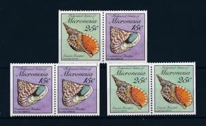[56815] Micronesia 1989 Marine life Sea shells from booklet MNH