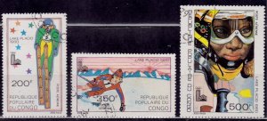 Congo Republic, 1979, Airmail, Winter Olympics, Lake Placid, sc#C266-70, used**