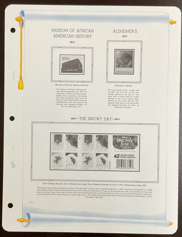 White Ace Historical Stamp Album Pages US Comm Simplified Supplement TS 2017 NEW