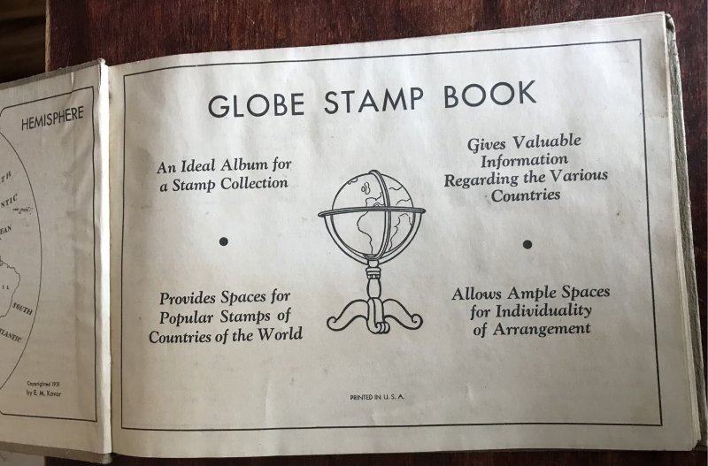 1931 Vintage World-Wide Stamp Album Approx 62 Pages NO Stamps L12