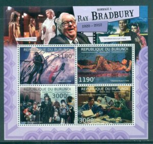 Burundi 2012 Famous People, Ray Bradbury MS MUH BUR12502a