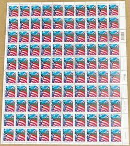 US Stamp - 1999 Flag & City 100 Stamp Sheet Water Activated Scott #3277