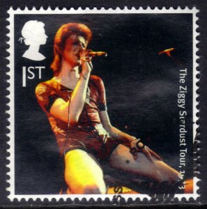 GB 2017 QE2 1st David Bowie Tour Ziggy Stardust 1973 Ex Fdc & MS SG 3939  ( L...
