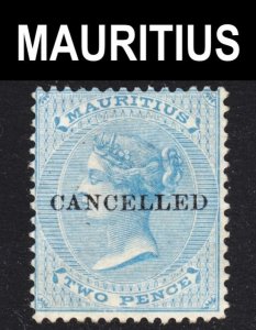 Mauritius Scott 33 wtmk CC F to VF unused no gum.  FREE...