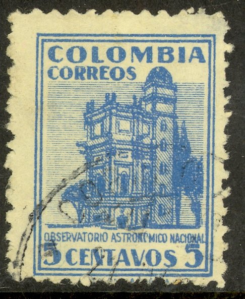 COLOMBIA 1948 5c OBSERVATORY Issue Sc 565 VFU