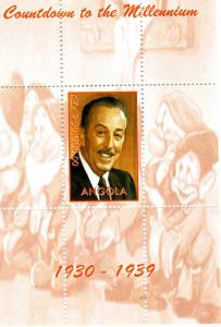 Angola 2000 Millennium Walt Disney s/s Perforated mnh.vf