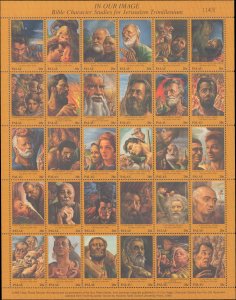 Palau #396, Complete Set, Sheet of 30, 1996, Religion, Never Hinged