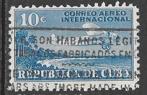 Cuba C5: 10c Airplane and Coast of Cuba, used, F