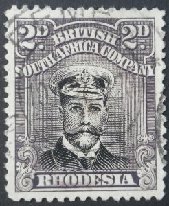 Rhodesia Admiral Die IIIB Two Pence with PEMBA (DC) postmark