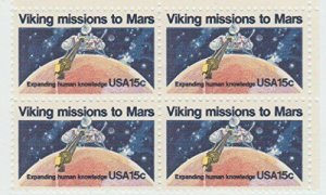 1978 Viking Missions to Mars Block of 4 15c Postage Stamps, Sc#1759, MNH, OG