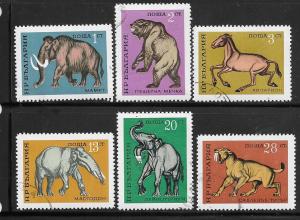 Bulgaria #1944-1949 Prehistoric Animals  (U) CV $3.50