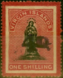 Virgin Islands 1888 4d on 1s Black & Rose-Carmine SG42 Fine MM-Variant 9