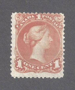 CANADA # 22 MINT UN 1 CENT BROWN-RED LARGE QUEEN VICTORIA BS31688