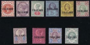 Zululand 188-1893 SC 1-10 MLH Set