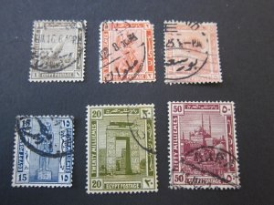 Egypt 1921 Sc 61,63,67,70,72-3 FU