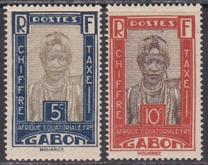 Gabon Sc #J12-J13 Mint Hinged