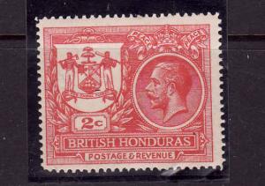 D3-British Honduras-Scott#89-Unused very lightly hinged-2c c