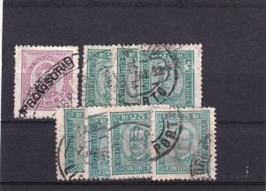 SA21e Portugal 1892 King Carlos I and 1892 Overprinted, used stamps