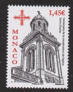 Monaco 2012 St. Charles Church VF MNH (2692)