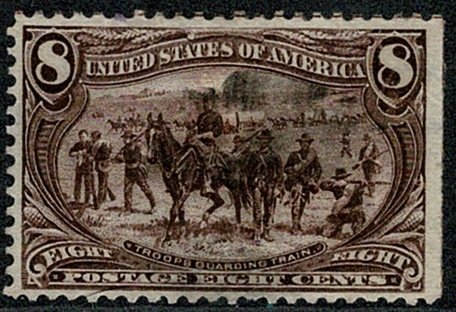 U.S.A. 1898 8c PURPLE VFU SG295 Wmk.w87 TRANS-MISSISSIPPI EXPOSITION,OMAHA VGC