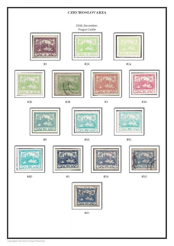 CZECHOSLOVAKIA 1918-1992  PDF(DIGITAL) STAMP ALBUM PAGES