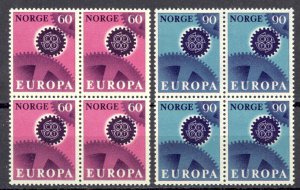 Norway Sc# 504-505 MNH block/4 1967 Europa