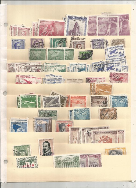 CHILE COLLECTION ON STOCK SHEET, MINT/USED