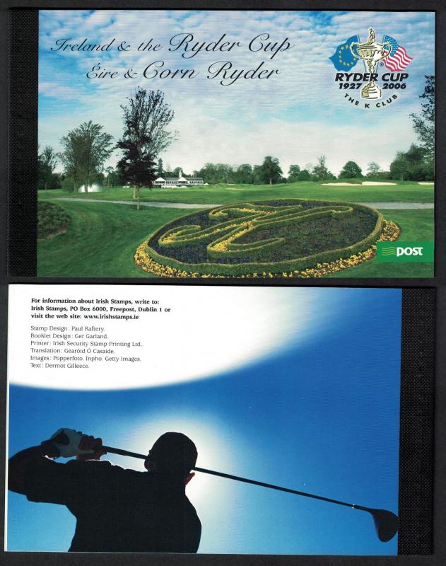 Ireland Golf Ryders Cup Winners Prestige Booklet 8.84 SG#1753-1756