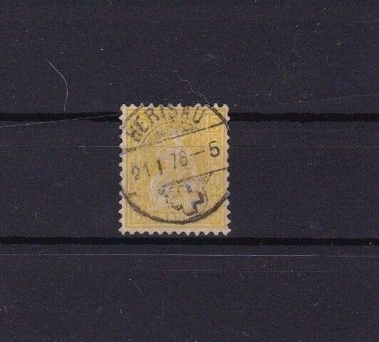 SWITZERLAND  1862 15c YELLOW USED STAMP CAT £50  REF R4048