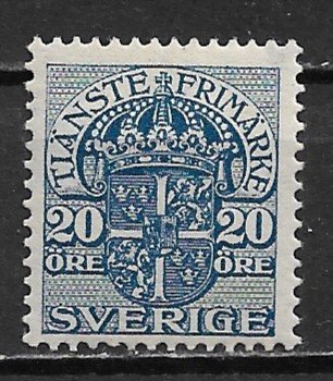 1910-2 Sweden O35 20o Official MH