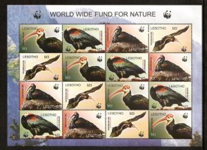 Lesotho 2004 - World Wide Fund Animals - Sheet of 16 Stamps - Scott #1336 - MNH