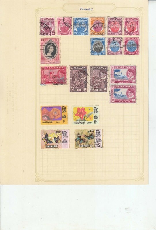 MALAYSIA / STATES  6 ALBUM PAGES OF MINT/USED VALUES/SETS