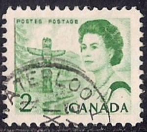 Canada #455 2 cent Pacific Toteum Pole, Green VF used