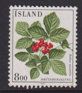 Iceland  #602  used  1985  flowers   8k