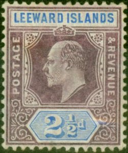 Leeward Islands 1906 2 1/2d Dull Purple & Ultramarine SG32 Fine Mtd Mint