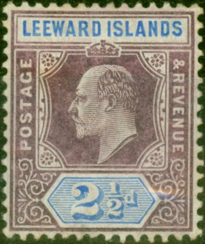 Leeward Islands 1906 2 1/2d Dull Purple & Ultramarine SG32 Fine Mtd Mint