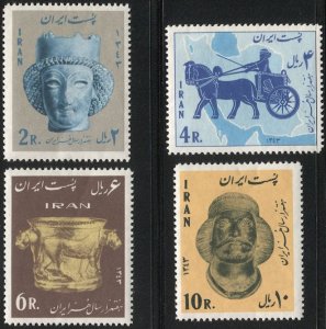 IRAN PERSIA  1964  Sc 1290-93 Mint LH -  Art, Antiquities, Archaeology, cv $63