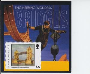 2012 Montserrat Bridges London Tower SS  (Scott 1292) MNH