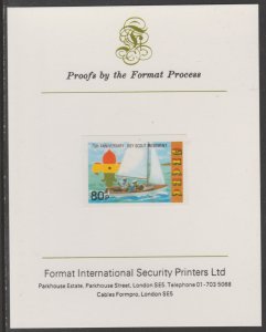 GHANA 1982  75th ANNIV of SCOUTING  imperf on FORMAT INTERNATIONAL PROOF CARD