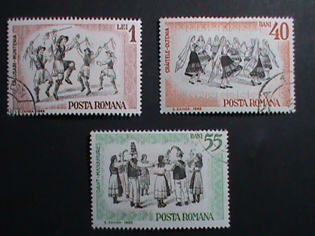 ​ROMANIA STAMP- WORLD NATIONAL DANCES-CTO STAMPS SET VERY FINE